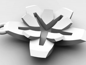 star flower pendant 3D प्रिंट मॉडल
