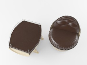 table and chair in the style of the barrel 3D Model