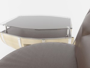 table and chair in the style of the barrel 3D Model