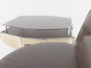 table and chair in the style of the barrel 3D Model