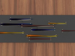 glass fish on gilded pillars 3D Model