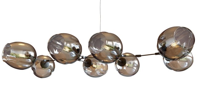 branching bubble chandelier 3Dモデル .c4d .max .obj .3ds .fbx .stl .blend 
