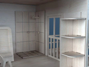 plywood dollhouse 3D Model