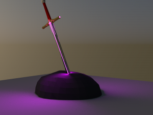 purpleglowingsword Model 3D