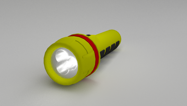 flashlight Model 3D .c4d .max .obj .3ds .fbx .stl .blend 