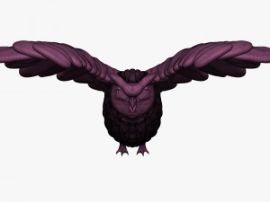 high poly owl 3D 模型