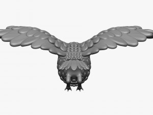 high poly owl 3D 模型