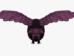 high poly owl 3D 模型