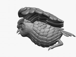 high poly owl 3D 模型