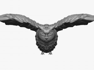 low poly owl 3D 模型