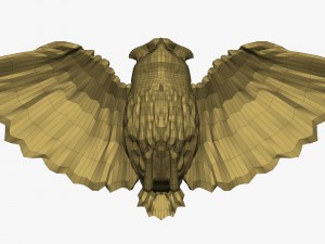 low poly owl 3D मॉडल