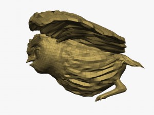 low poly owl 3D मॉडल
