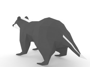 low-polys badger 3D Модель