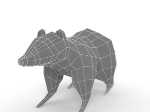 low-polys badger 3D Модель