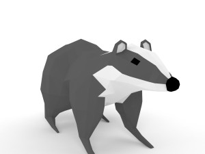 low-polys badger 3D Модель