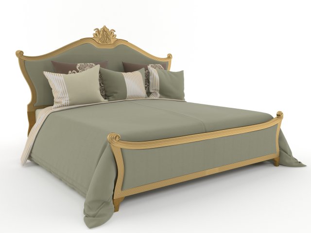 classic bed 01 Modèle 3D .c4d .max .obj .3ds .fbx .stl .blend 