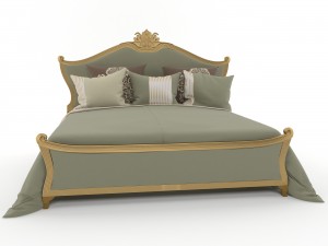classic bed 01 Modèle 3D