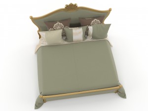 classic bed 01 Modèle 3D