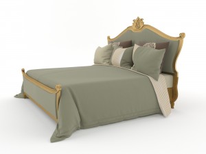 classic bed 01 Modèle 3D