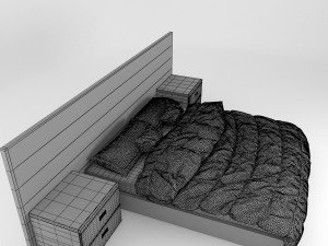 modern bed 3D मॉडल