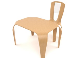table chair for kids Model 3D
