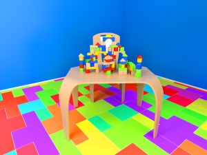 table chair for kids Modèle 3D