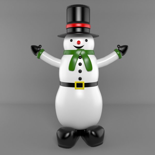 inflatable snowmen Model 3D .c4d .max .obj .3ds .fbx .stl .blend 