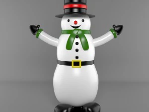फुलाने योग्य स्नोमैन 3D मॉडल