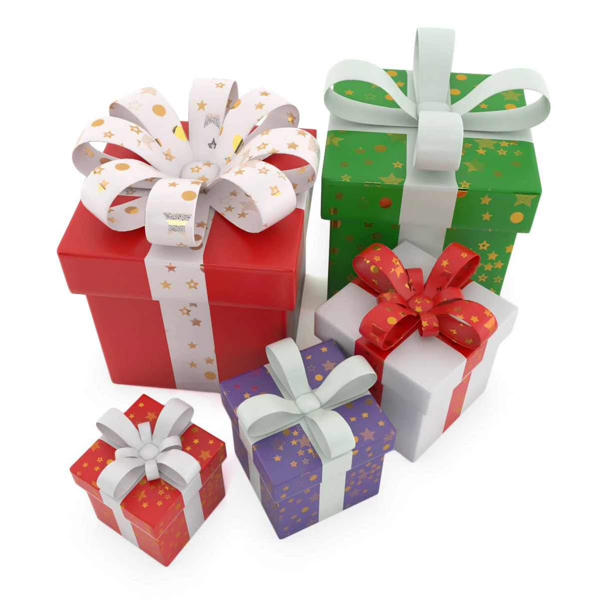 present boxes 3D Model .c4d .max .obj .3ds .fbx .stl .blend 
