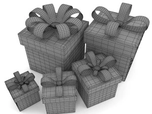 present boxes 3D Model