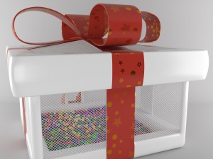 inflatable christmas present Model 3D