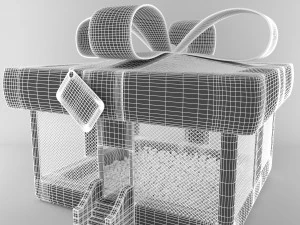 opblaasbaar kerstcadeau 3D Model