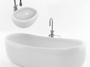 bathtub and sink 3D 模型