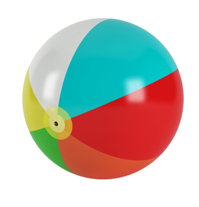 inflatable beach ball 3D Model .c4d .max .obj .3ds .fbx .stl .blend 