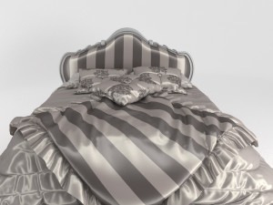 classic bed 01 3D Model