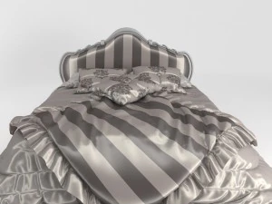 classic bed 01 3D Model