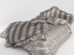 classic bed 01 3D Model