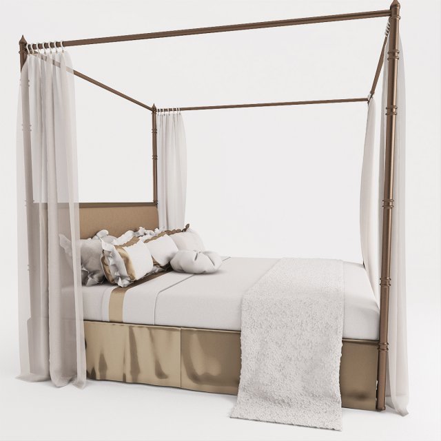 italian bed Modèle 3D .c4d .max .obj .3ds .fbx .stl .blend 