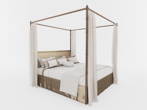 italian bed Modèle 3D