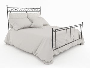 white bed 3D Model