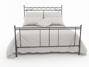 white bed 3D 模型