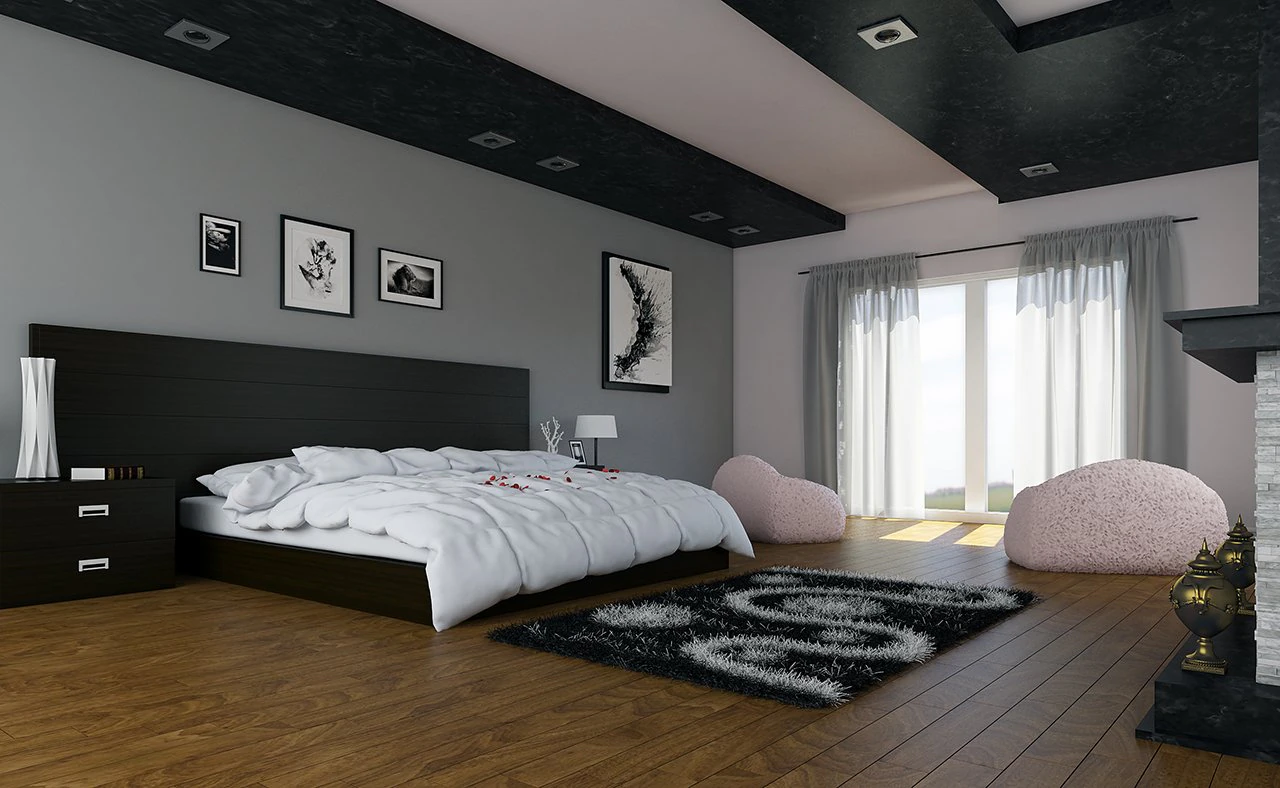 bedroom 3D Model .c4d .max .obj .3ds .fbx .stl .blend 