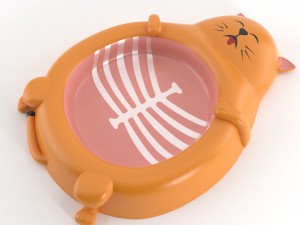 cat food dish1 3D Model
