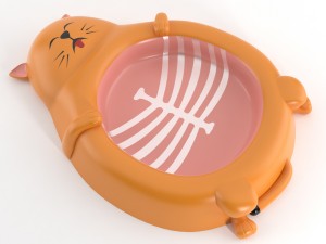 cat food dish1 3D Model