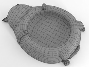 cat food dish1 3D Model