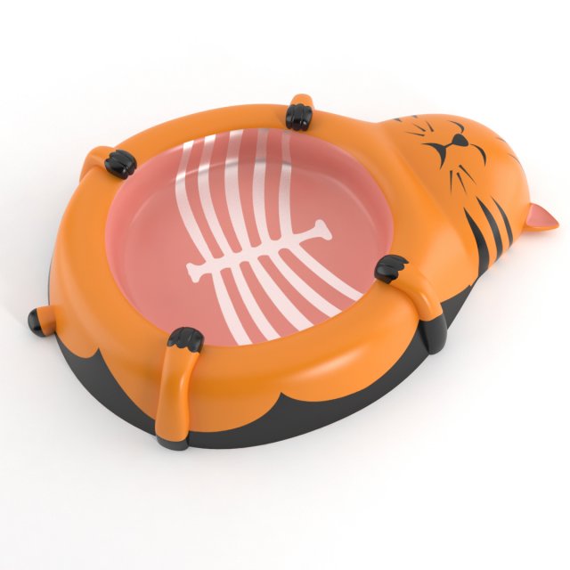 cat food dish2 3D Model .c4d .max .obj .3ds .fbx .stl .blend 