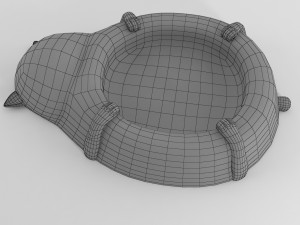 cat food dish2 3D Model