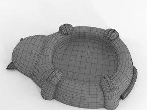 cat food dish11 3D Model