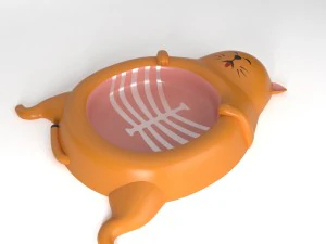 cat food dish 3D Model