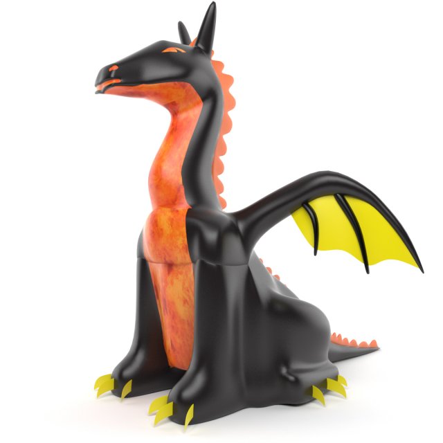 inflatable dragon 3D Model .c4d .max .obj .3ds .fbx .stl .blend 